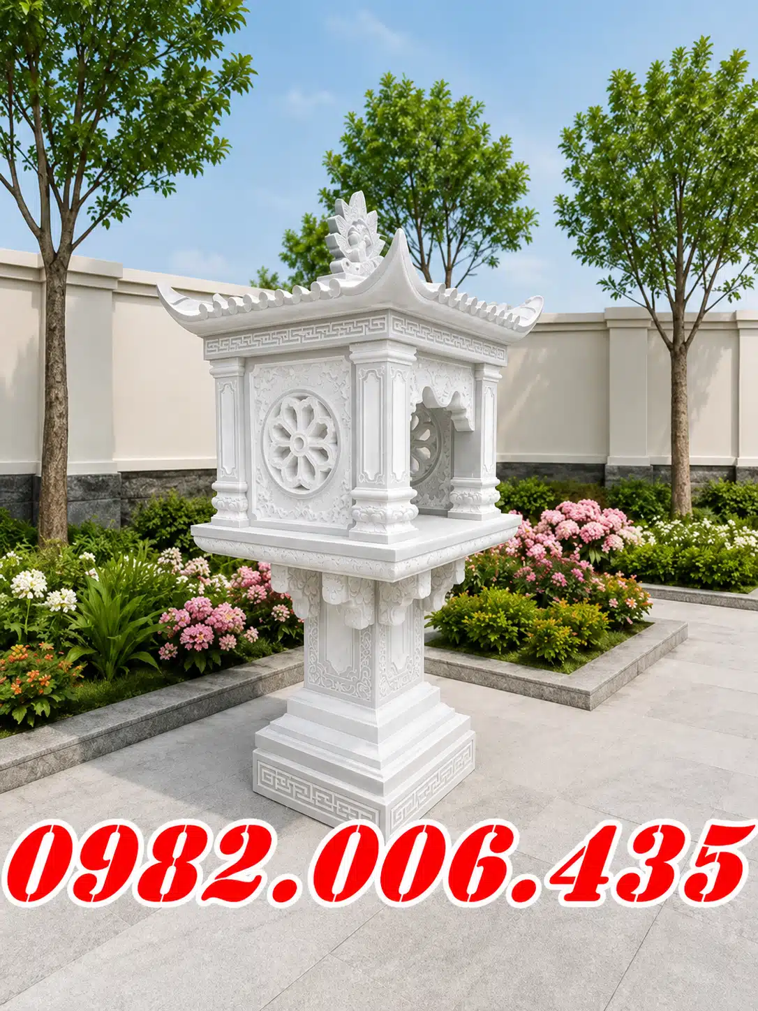 Bàn thờ thiên đá ngoài trời đẹp Hà Nội