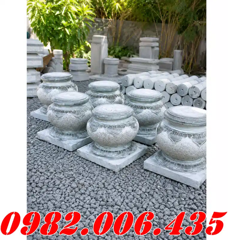 bán đá táng kê chân cột gỗ tại Bến Tre