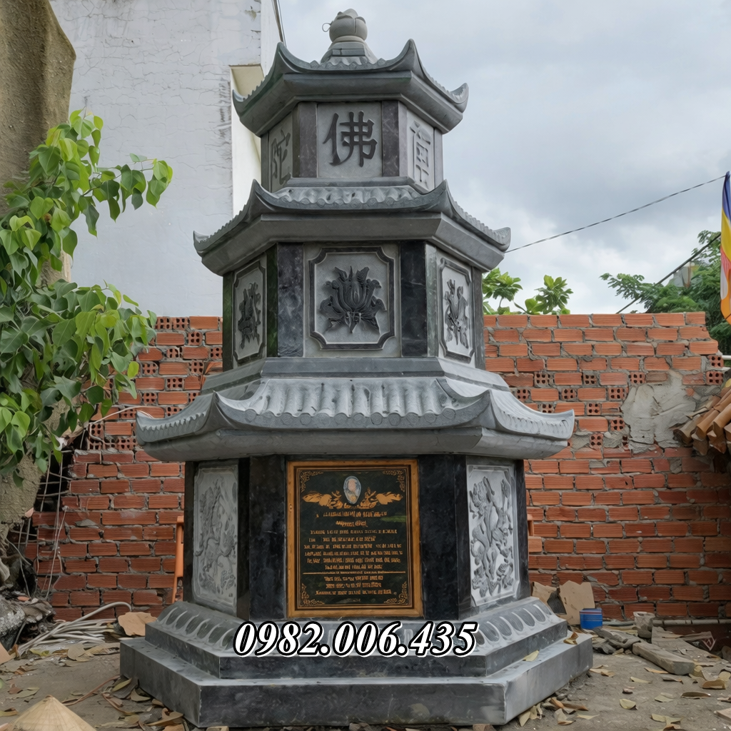 Cấu tạo của một mộ tháp Phật giáo đá tự nhiên