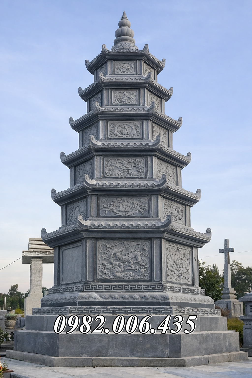 Chất liệu đá làm mộ tháp – bảo tháp đá