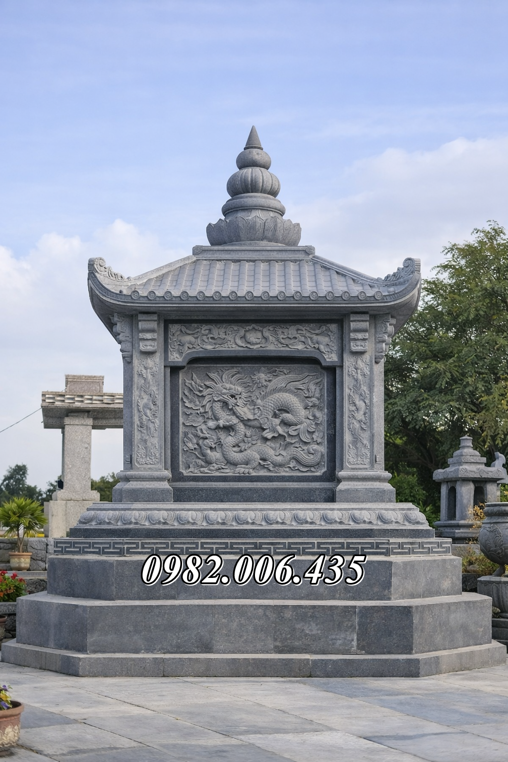 Vũng Tàu Mẫu Bảo Tháp Đá Hoa Sen Đẹp Nhất – Chuẩn Phật Giáo (1)