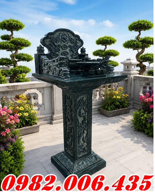 +82 Bàn Thờ Thiên Đá Xanh Ấn Nhập Khẩu Long An