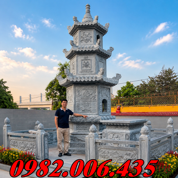 Mộ Tháp Đá Để Hài Cốt Thiết Kế Đẹp Bán Tiền Giang