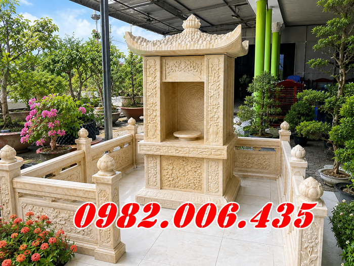 am thờ tro cốt bằng đá vàng Long An