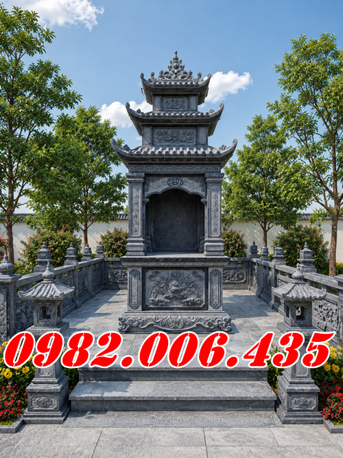am thờ tro cốt bằng đá xanh Long An