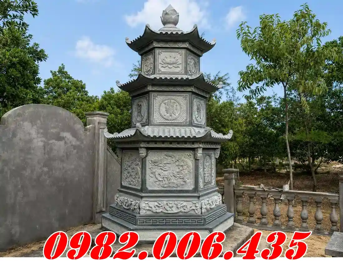 mộ tháp đá để tro cốt Tiền Giang