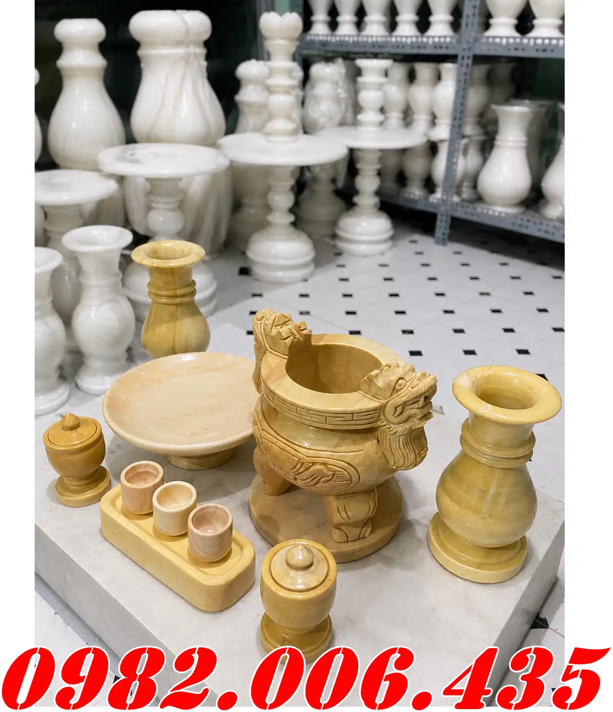 105 Tiền Giang Địa Chỉ Bán Bộ Thờ Bát Hương Bình Bông Đá