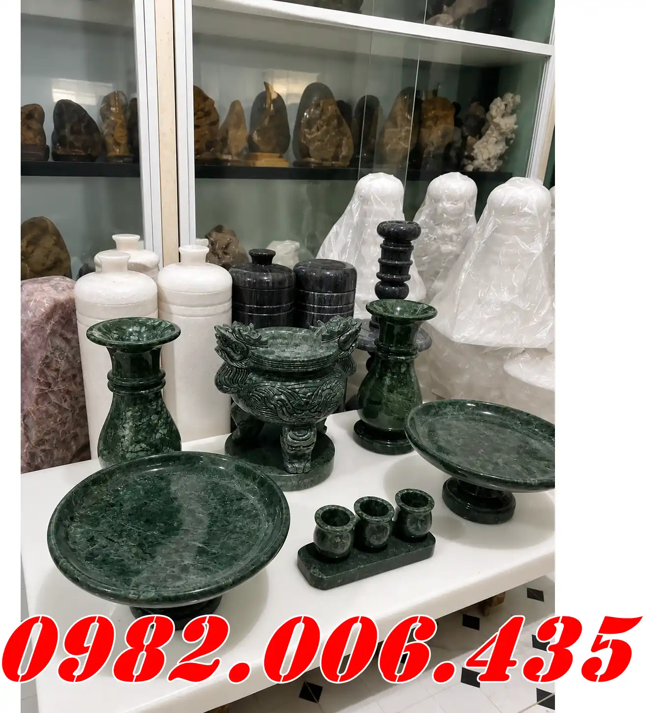 110x Bộ Bát Hương Bằng Đá Đẹp Bán Ở Quảng Ngãi
