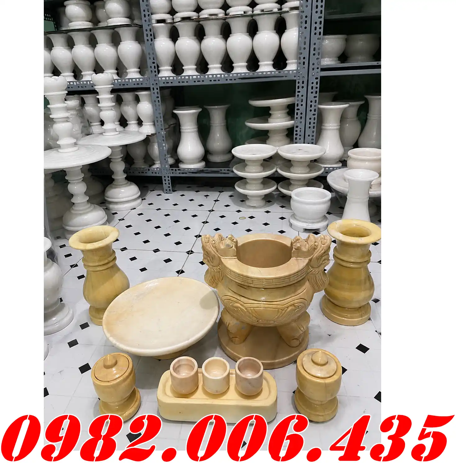 89- Tây Ninh Địa Chỉ Bán Bộ Thờ Bát Hương Bình Bông Đá