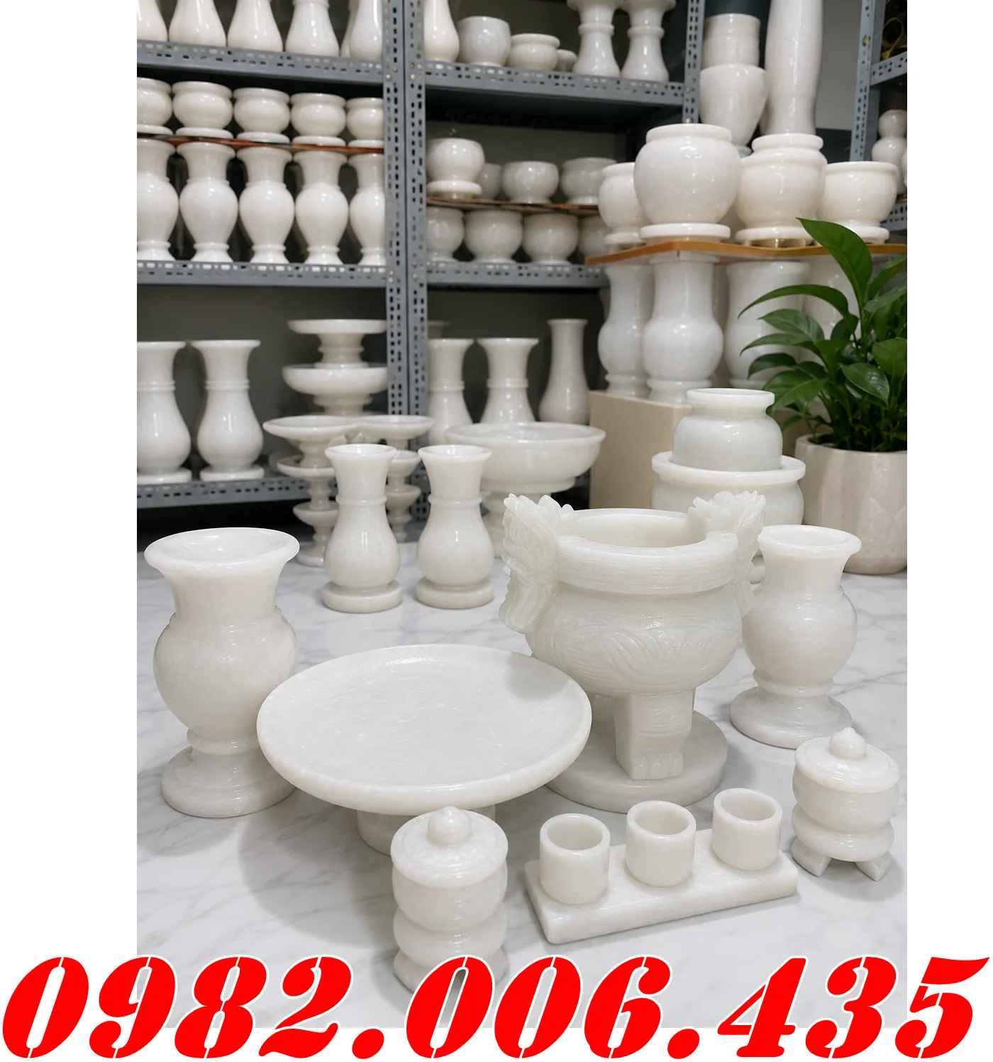 Bộ Bát Hương Đá Đẹp Bán Bình Phước – Đồ Thờ Đá Bền Vững