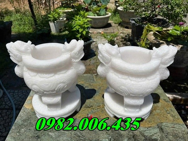 Bộ bát hương đá trắng Bán Bình Dương