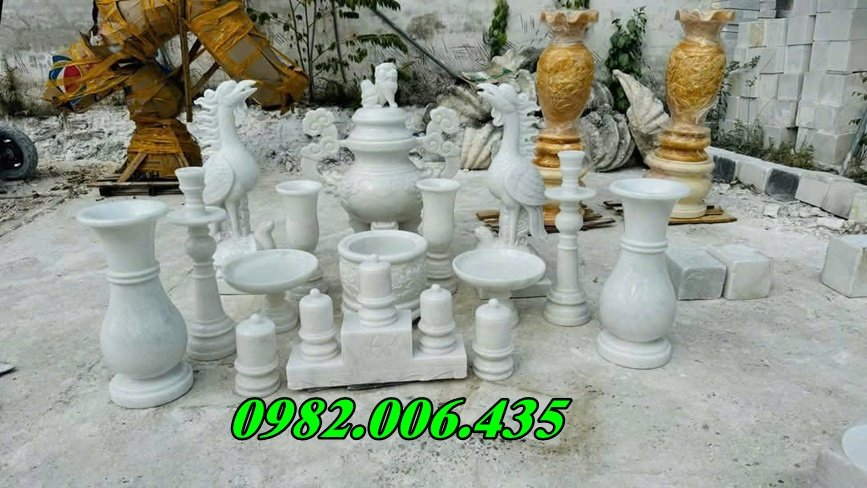 Bộ bát hương đá trắng Bán Hà Nội