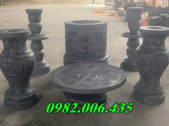 Bộ bát hương đá xanh đen Bán Hà Nội