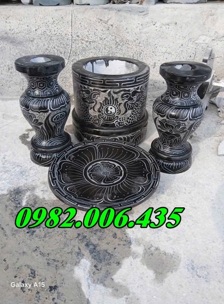 Bộ bát hương đá xanh đen Bán Long An