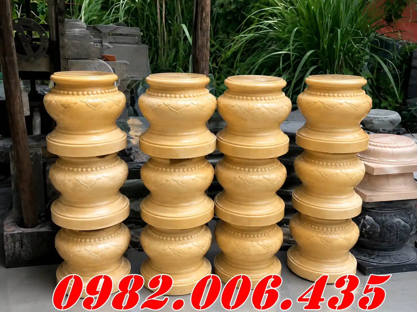 Đá Kê Chân Cột Gỗ Đá Vàng Bán Ở Quảng Ninh