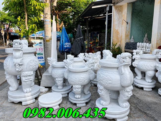 Lư hương đá chạm rồng phượng bán tại Nghệ An