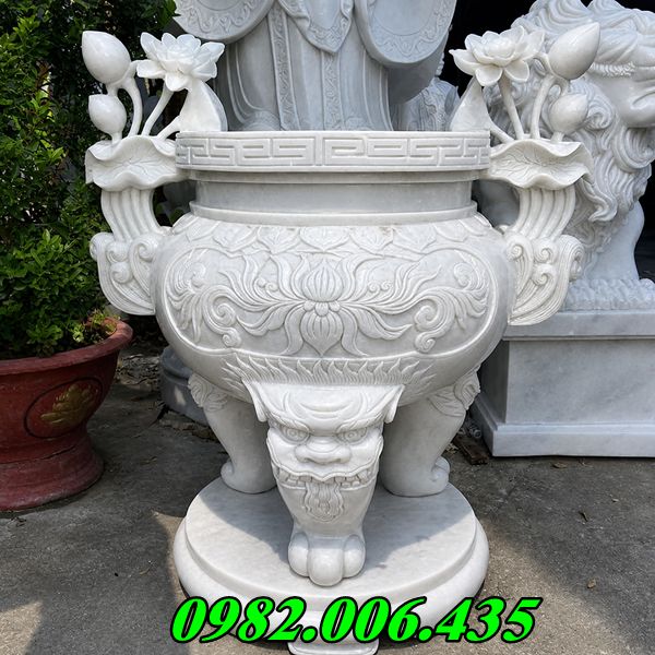 Lư hương đá hoa sen bán tại LONG AN