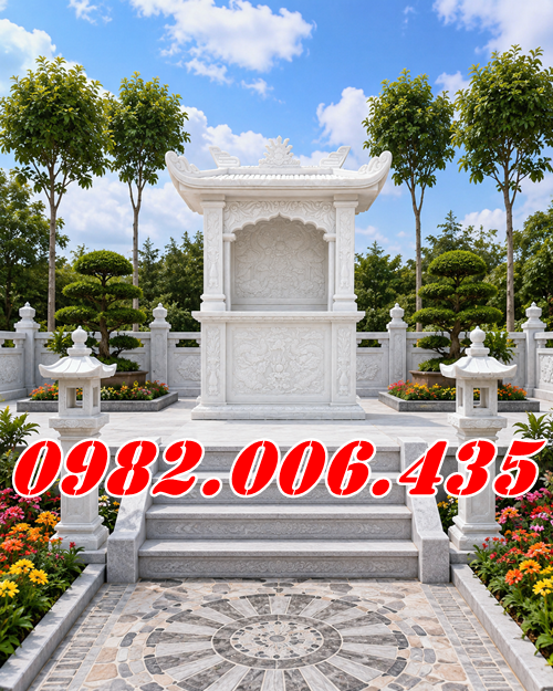 Mẫu am thờ hũ tro cốt đá đẹp cho gia đình tại Bình Dương