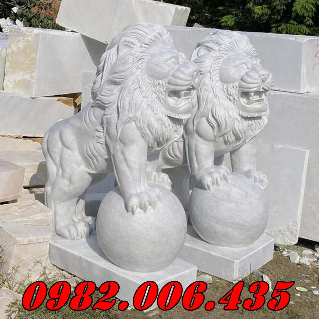 Tượng Sư Tử Đá Đẹp Bán Bình Phước – Linh Vật Trấn Cổng
